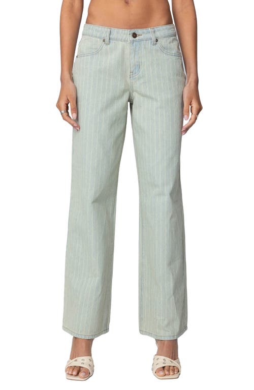 Edikted Lannah Textured Low Rise Wide Leg Jeans In Mix