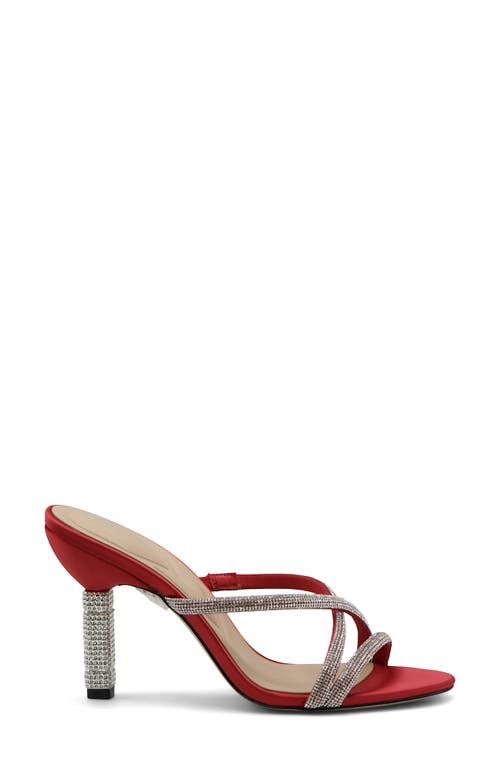 Shop Charles David Carolyn Crystal Embellished Slide Sandal In Red