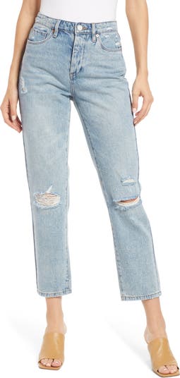 BLANKNYC The Madison Sustainable Ripped Knee Crop Jeans | Nordstrom