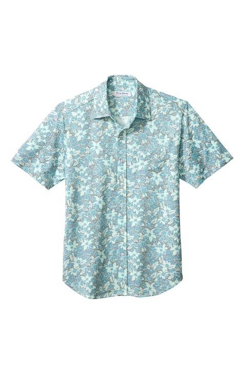 Milwaukee Brewers Tommy Bahama Baseball Camp Button-Up Shirt - Cream