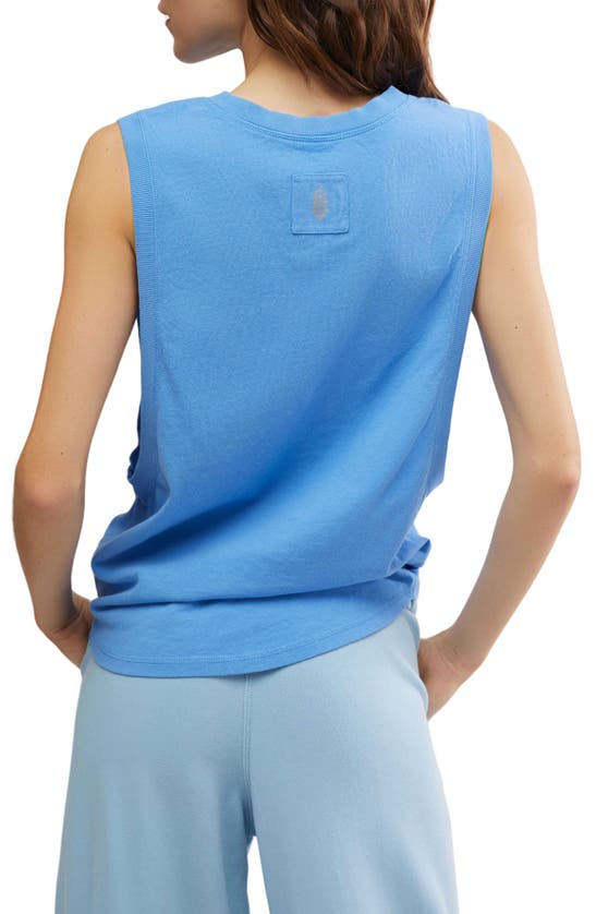 Shop Fp Movement Spin Cotton Tank In Riviera Blue