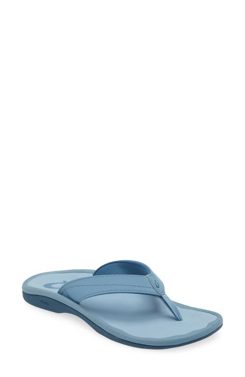 Shop Olukai Ohana Flip Flop In Trench Blue/trench Blue