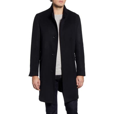 Nordstrom Signature Camden Wool Blend Overcoat Black