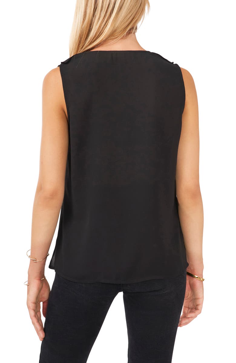 Vince Camuto Ruffle Neck Sleeveless Georgette Blouse | Nordstrom