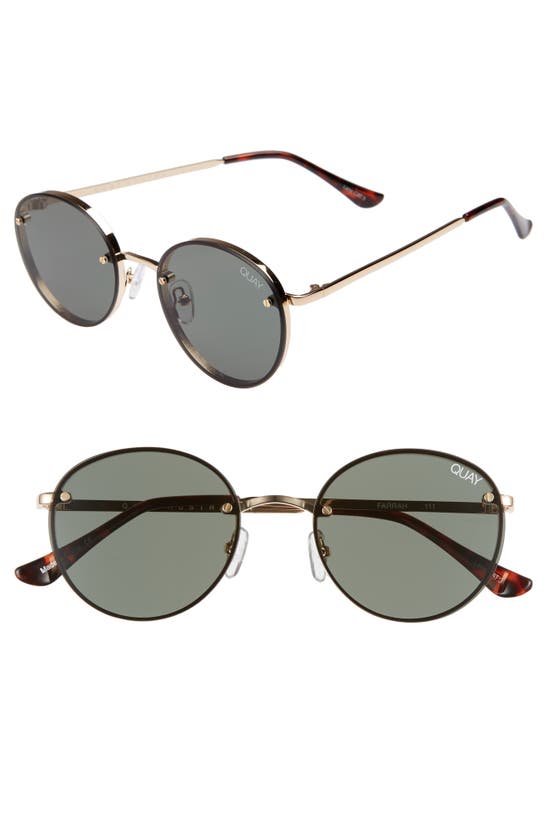 QUAY X ELLE FERGUSON FARRAH 53MM ROUND SUNGLASSES