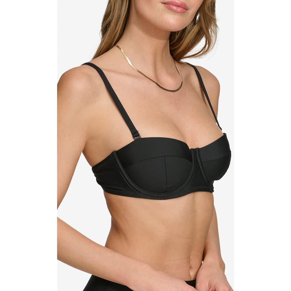 Dkny Balconette Two-piece Swimsuit In Black