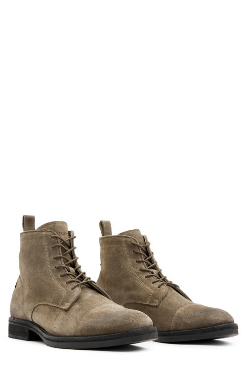 Shop Allsaints Drago Combat Boot In Khaki Green