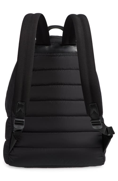 Moncler Pierrick Logo Patch Padded Backpack In Black