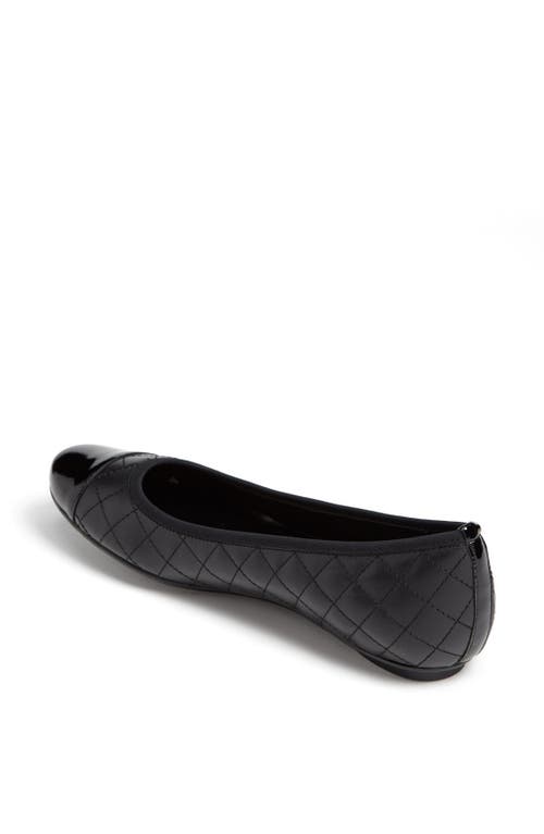 Vaneli 'serene' Flat In Black Nappa/black Patent