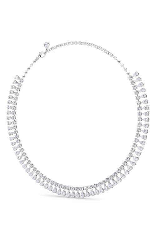 Lab Created Diamond Frontal Necklace in 18K White Gold