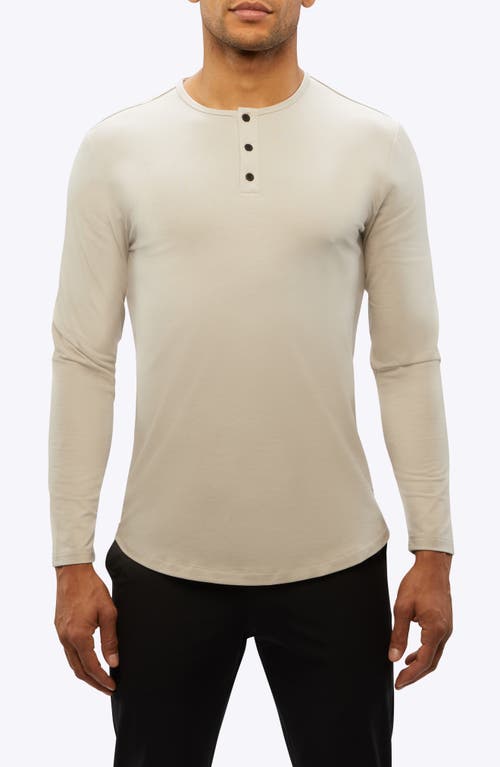 Cuts AO Curved Hem Long Sleeve Henley at Nordstrom,