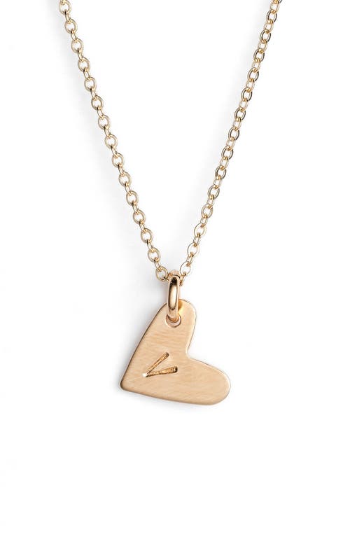 Nashelle 14k-gold Fill Initial Mini Heart Pendant Necklace