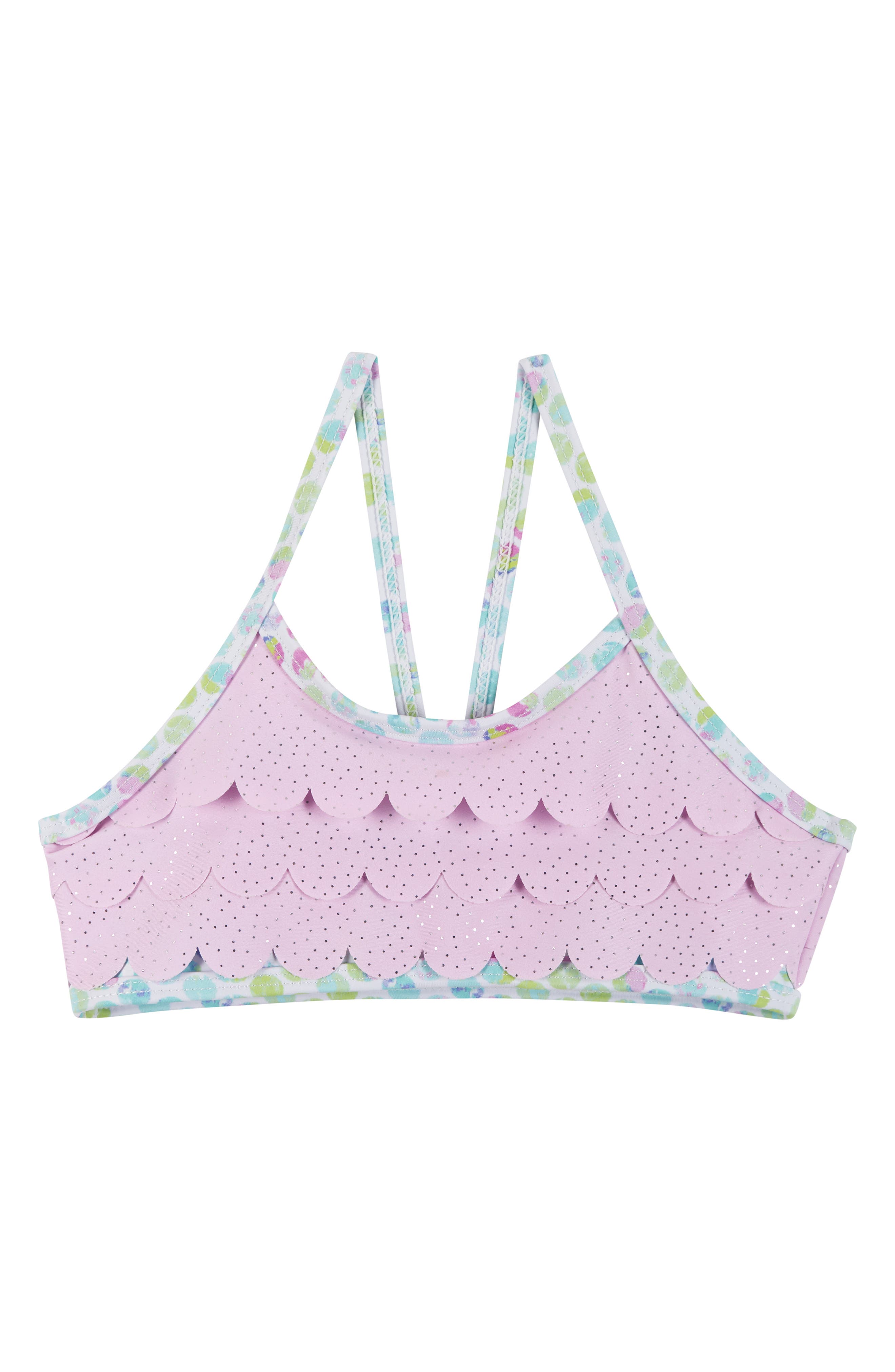 Andy & Evan Kids' Polka Dot TwoPiece Swimsuit & CoverUp Skirt Set