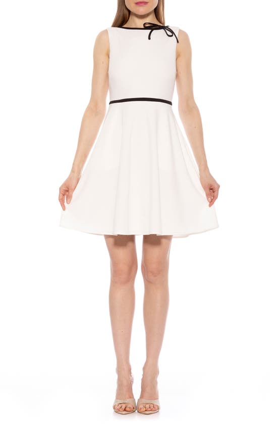Alexia Admor Women's Ida Boatneck Fit & Flare Mini Dress In Ivory