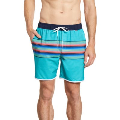 Hurley Phantom Baja Malibu Volley Swim Trunks, Blue/green