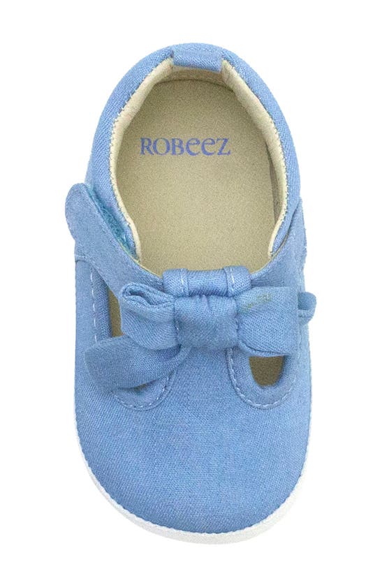 Shop Robeez Kids' Noelle Soft Soles Mary Jane In Blue