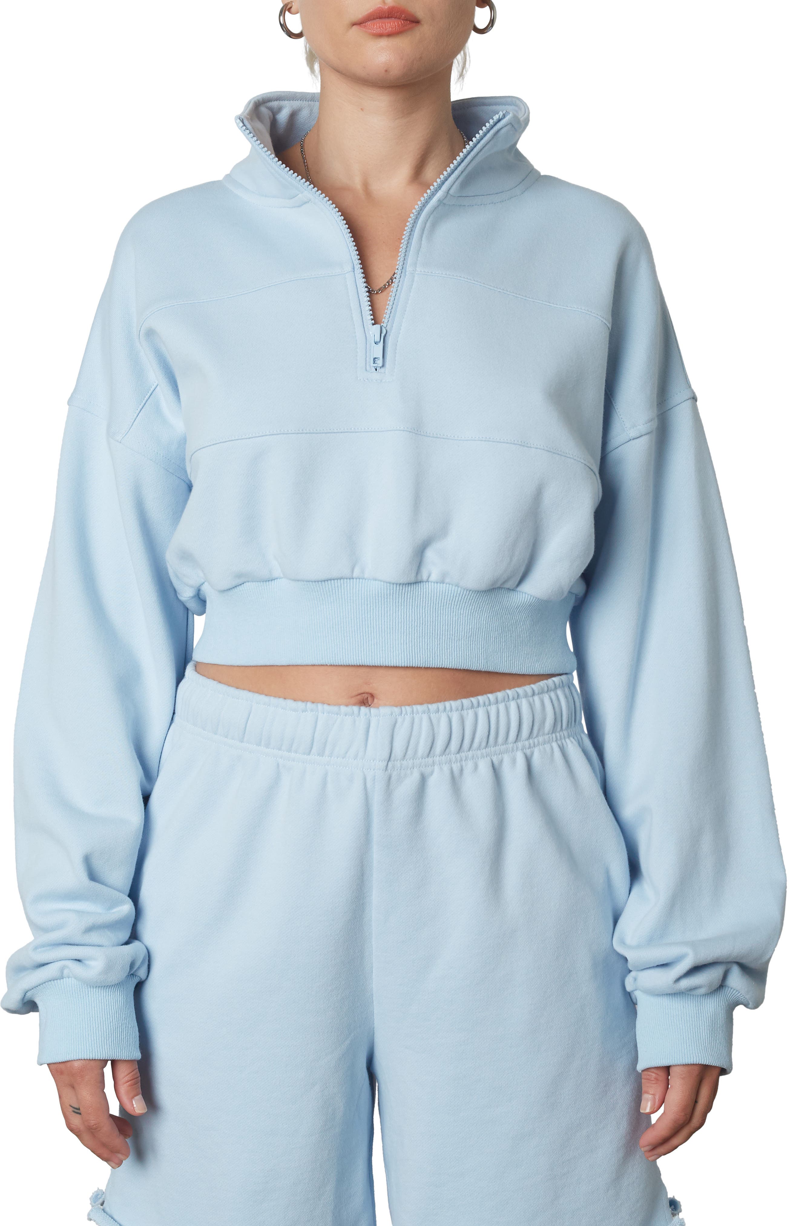 light blue sweatshirts womens