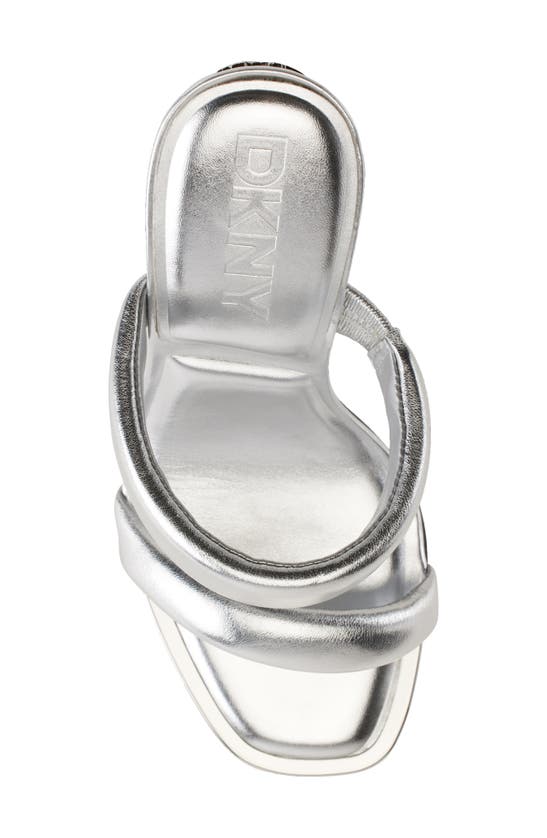 Shop Dkny Metallic Sandal In Silver