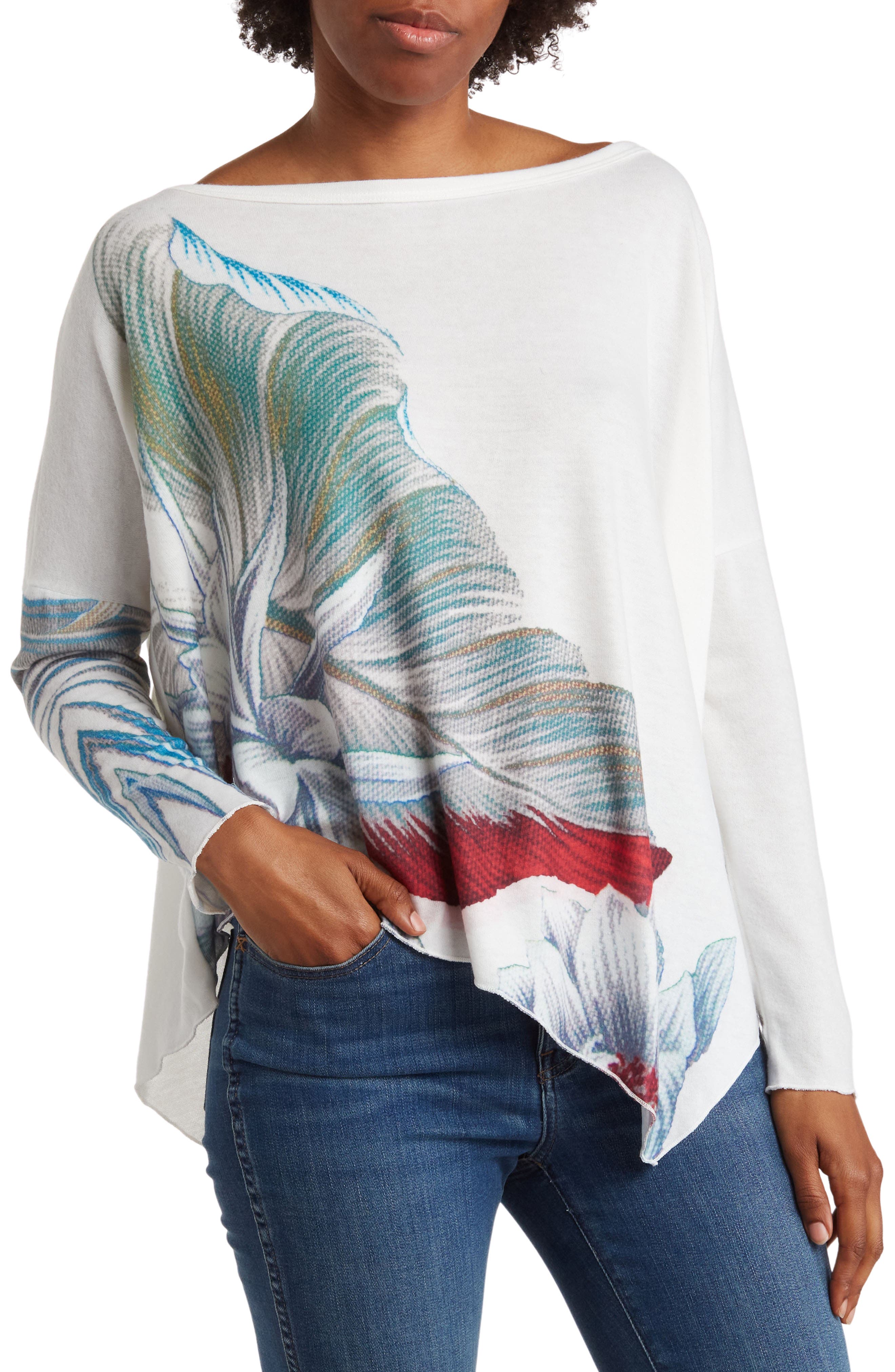 GO COUTURE Dolman Sleeve Asymmetric Hem Top Nordstromrack