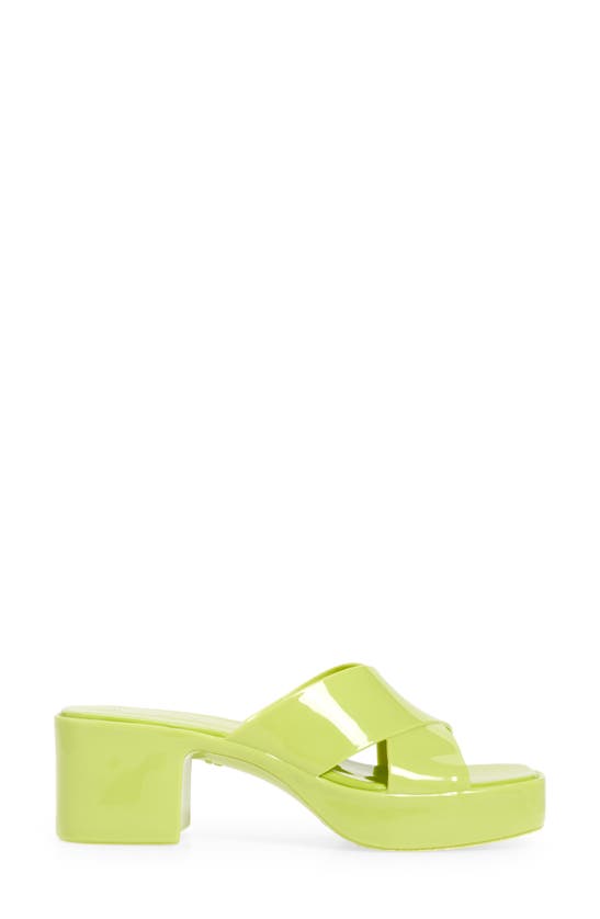 Shop Jeffrey Campbell Bubblegum Platform Sandal In Lime Green Shiny