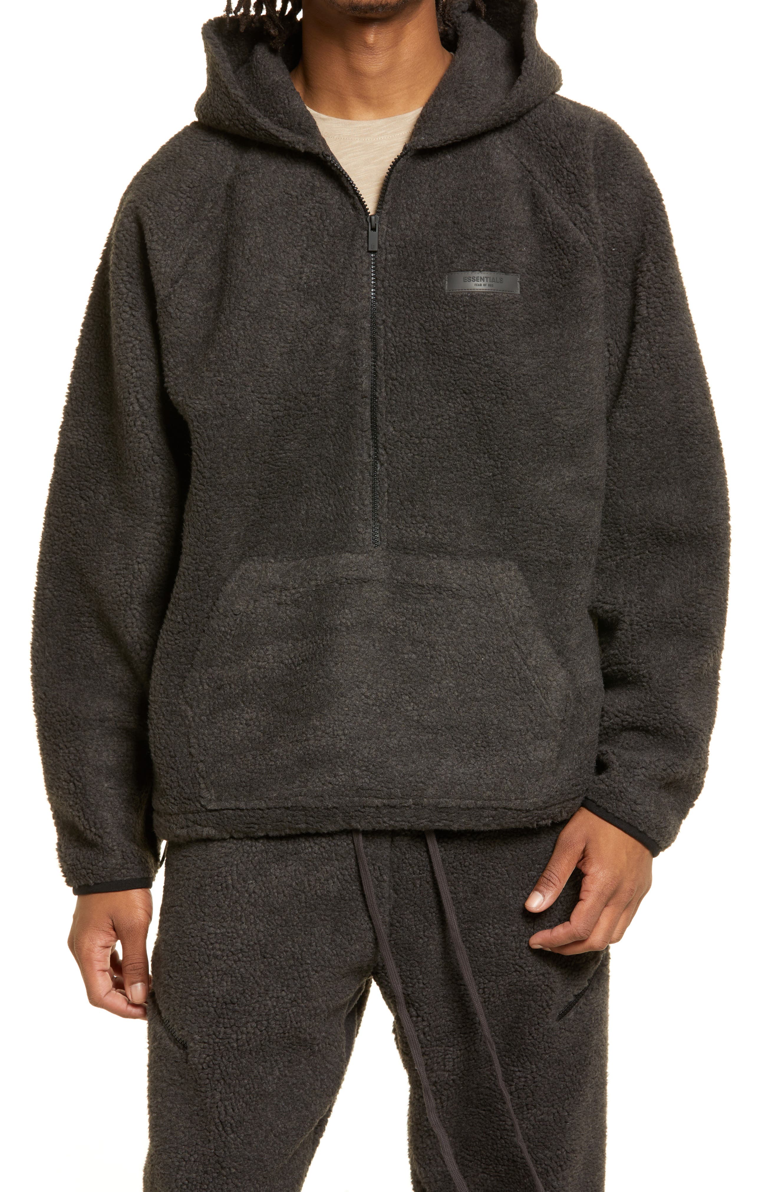 Essentials Boys Polar Fleece Quarter-Zip Pullover Jackets 