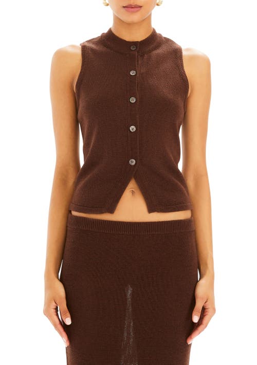 Shop Ser.o.ya Alani Knit Vest In Coconut