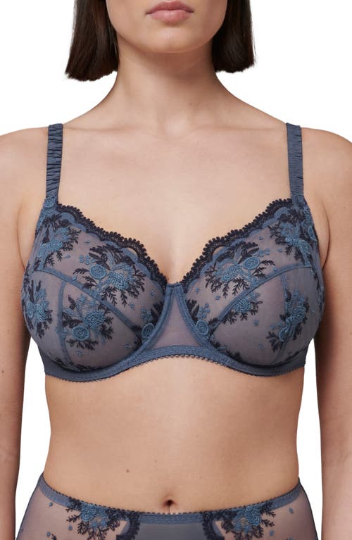 Shop Simone Perele Intrigue Full Cup Underwire Bra In Cinder Blue