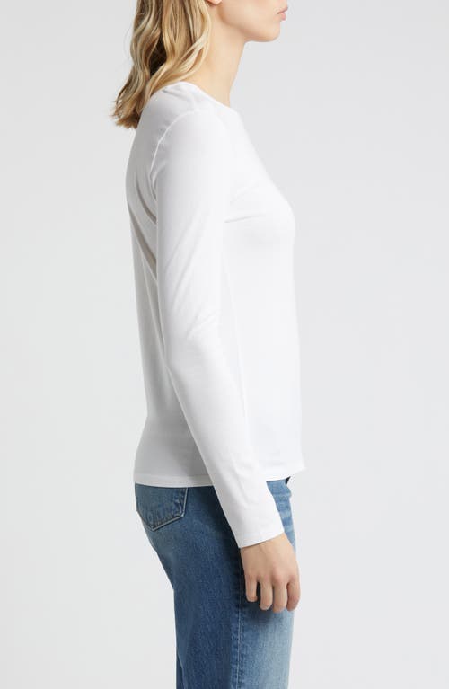 Caslonr Caslon(r) Crewneck Long Sleeve T-shirt In White