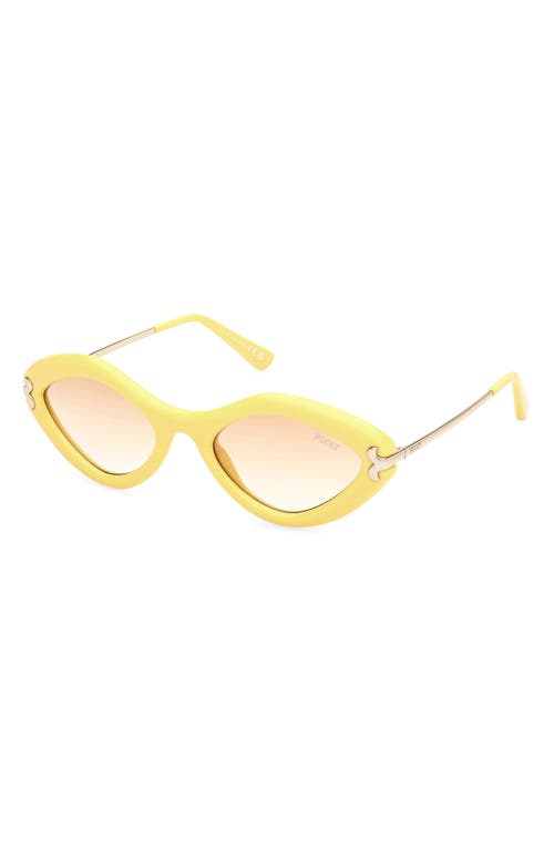 Pucci Women's 54mm Geometric Sunglasses In Shiny Yellow/gradient Brown