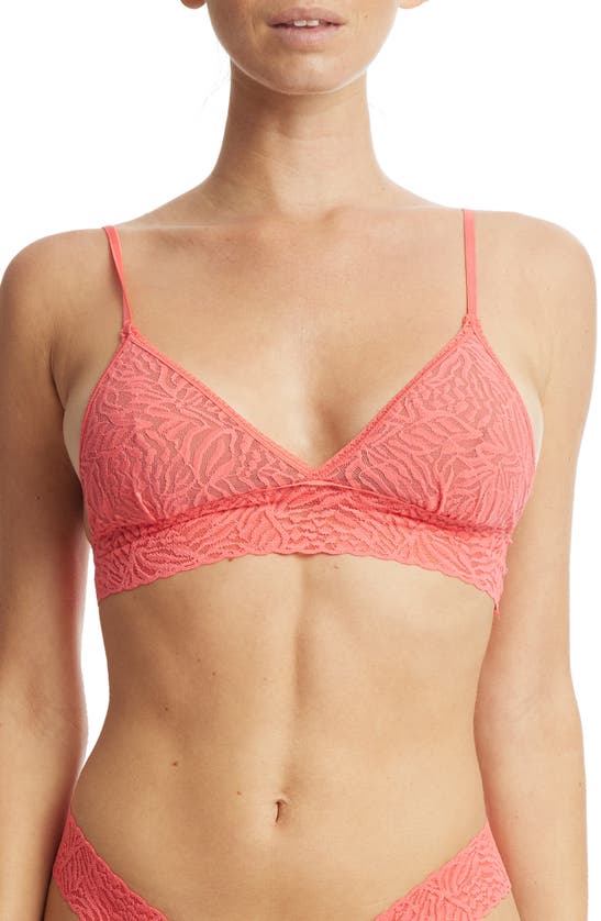 Hanky Panky Animal Max Lace Padded Bralette In Wild Card