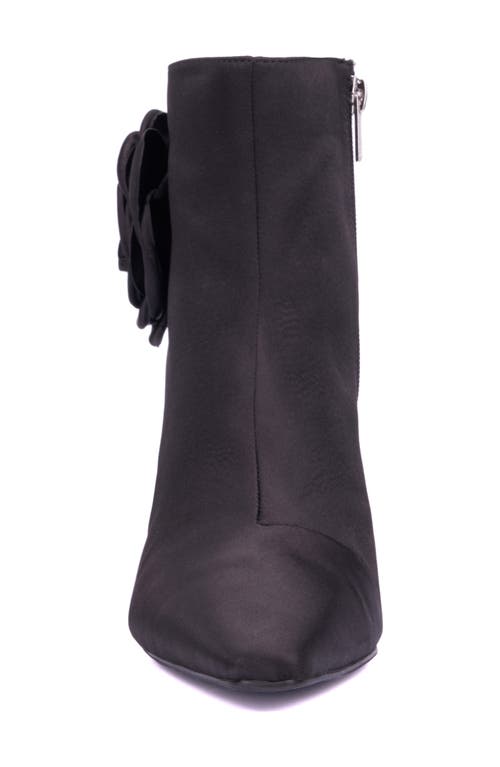 New York And Company Mckenna Floral Appliqué Bootie In Black