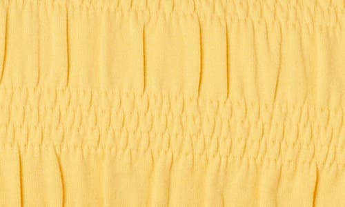 Andie The Rye Smocked Swim Top In Sunstruck