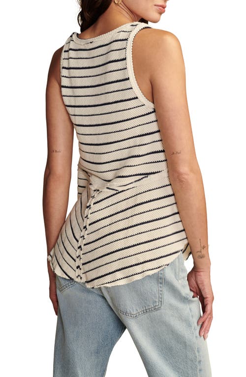 Shop Lucky Brand Stripe Knit Tank In Cream Stripe