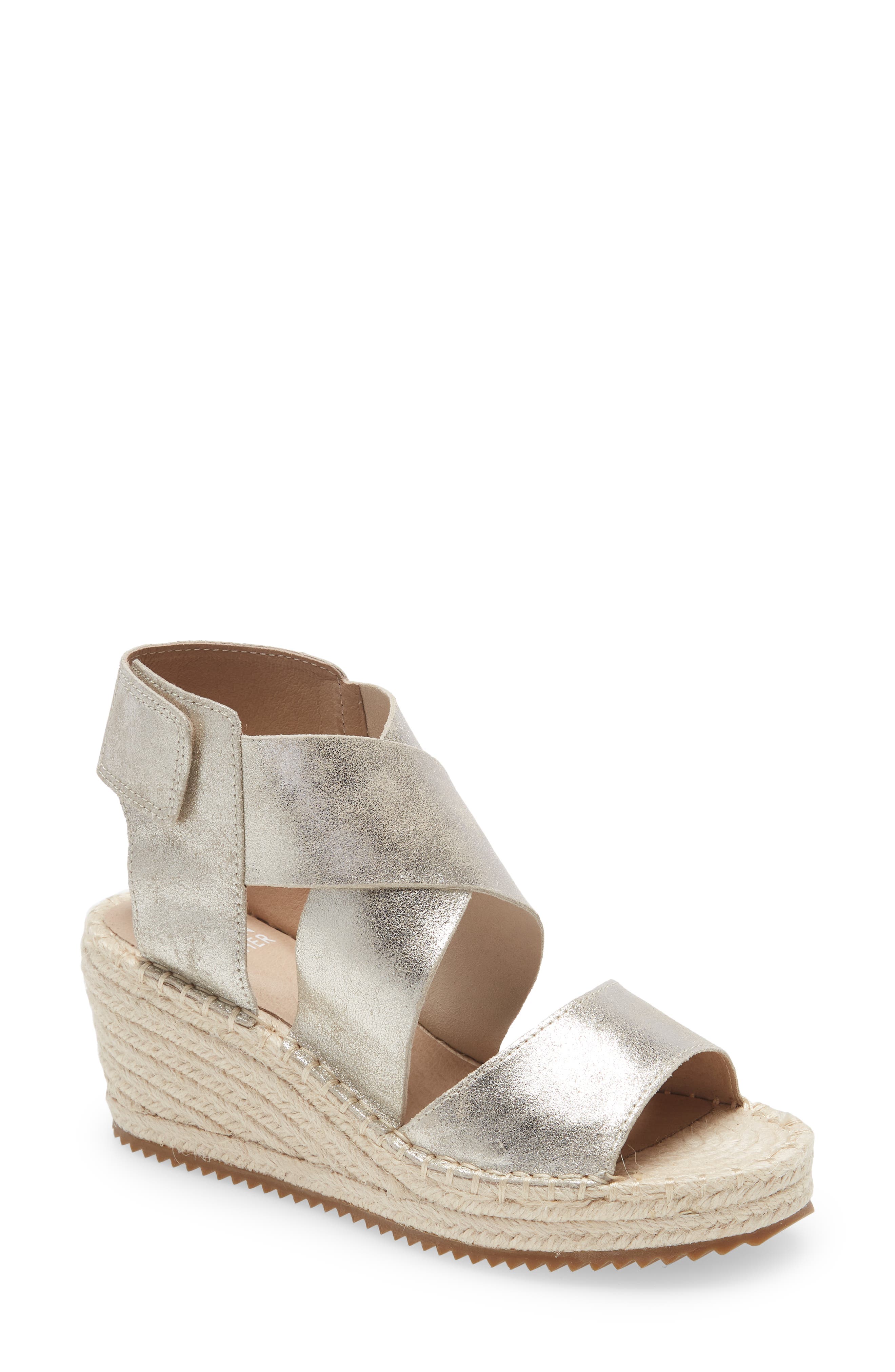 silver espadrilles sandals