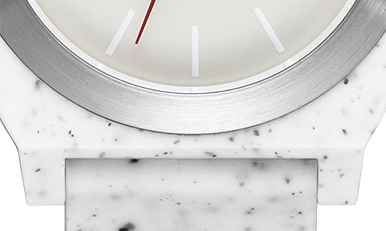 Nixon Time Teller Opp Silicone Strap Watch, 39.5mm In Vanilla Speckle