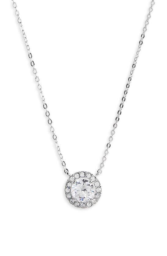 Shop Nordstrom Cubic Zirconia Pendant Necklace In Clear- Silver