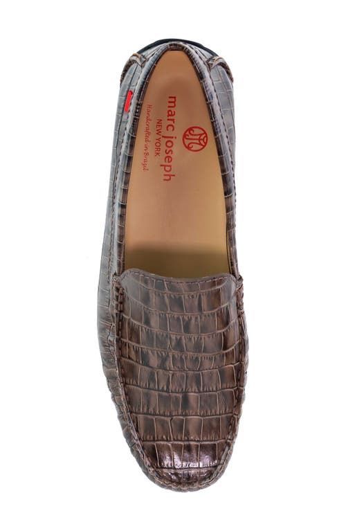 Shop Marc Joseph New York Broadway Driving Loafer In Cafe Croco