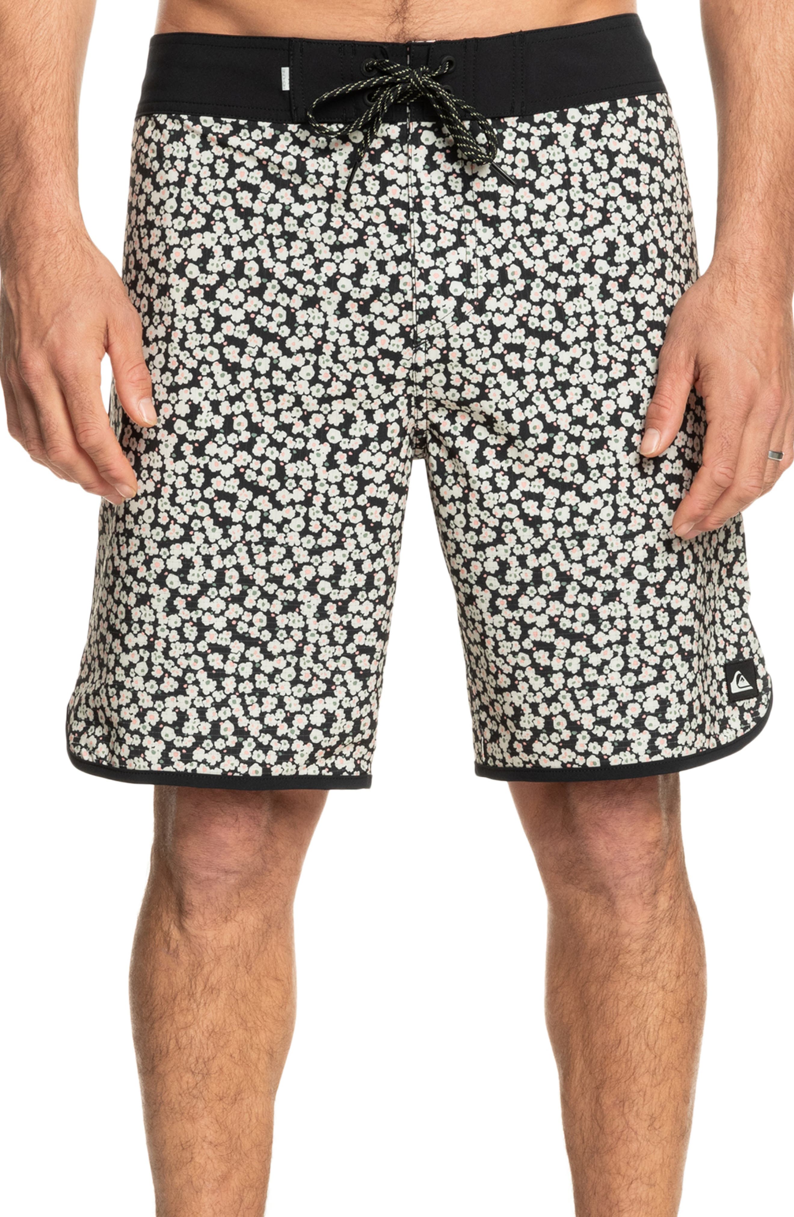 Quiksilver Highline Scallop Swim Trunks in Iron Gate Prt 4 Cover