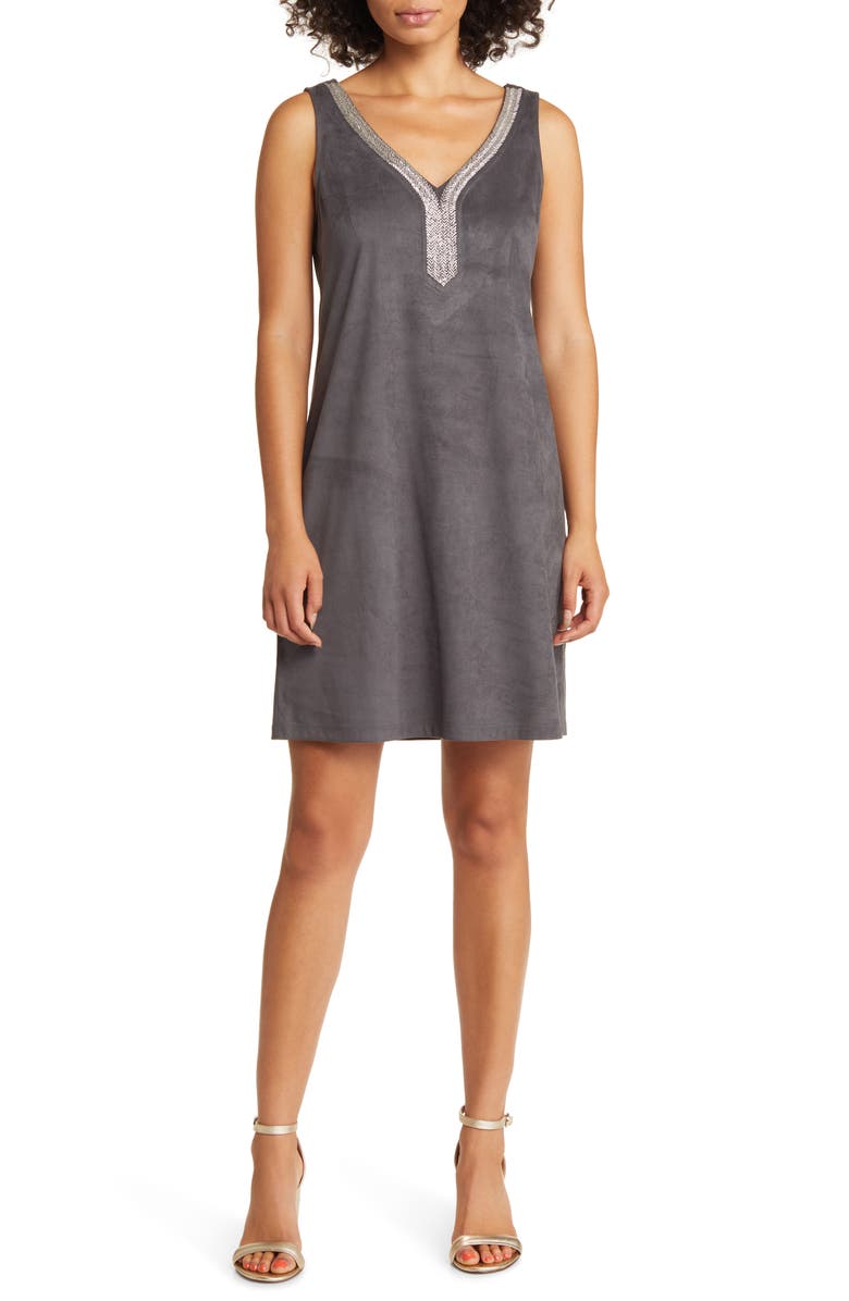 Tommy Bahama Salina Sands Embellished Faux Suede Shift Dress ...