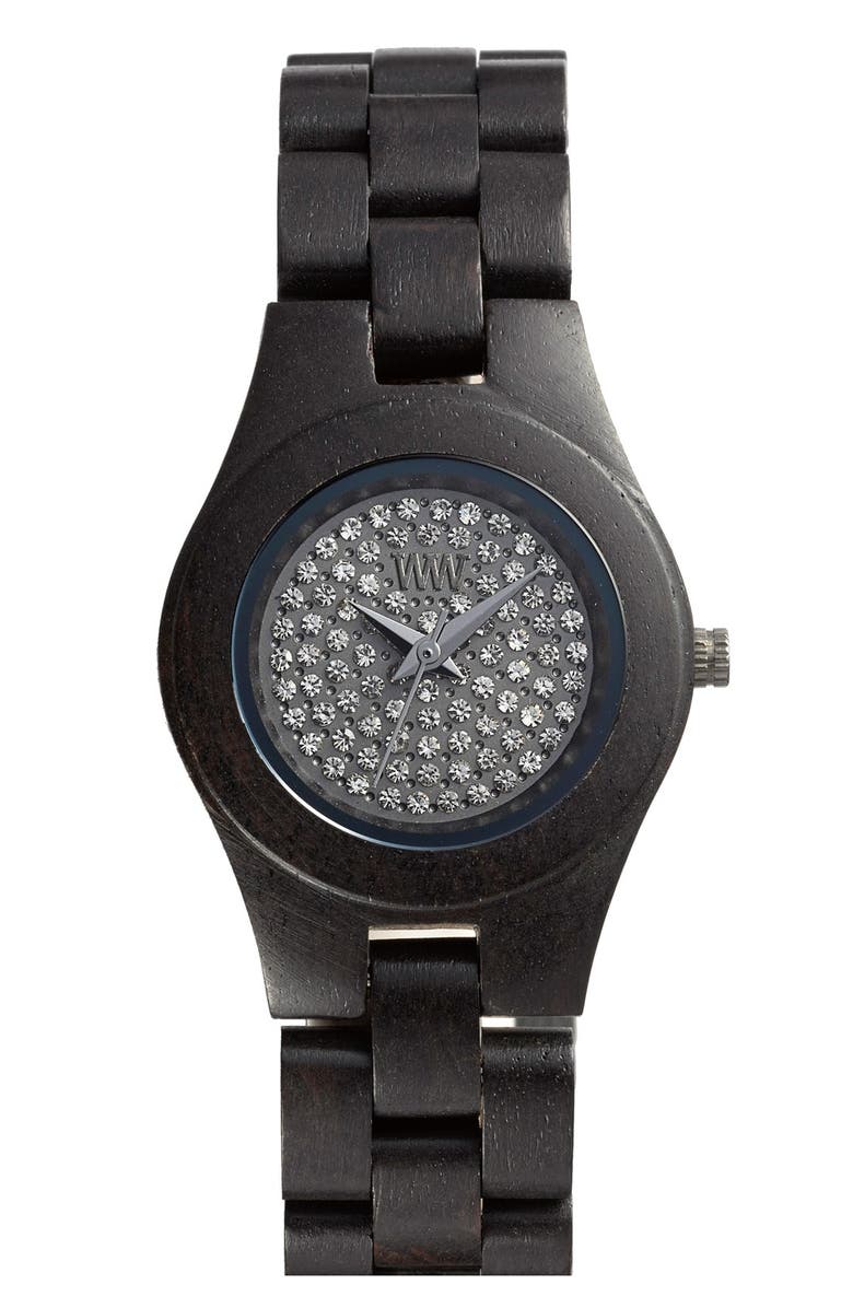 WeWOOD 'Moon Crystal' Wood Bracelet Watch, 29mm | Nordstrom