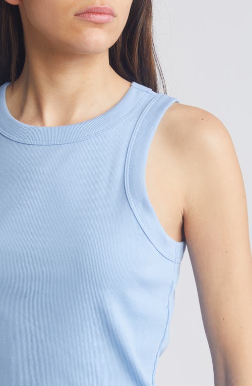 Madewell Brightside Rib Racerback Tank In Powder Blue