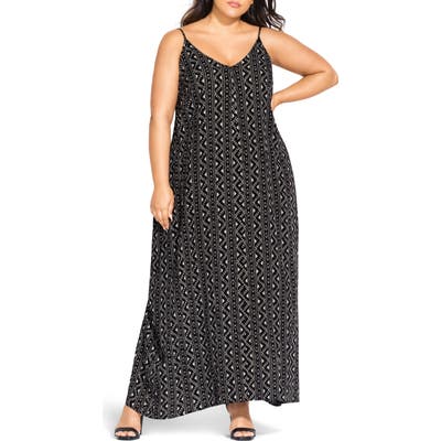 Plus Size City Chic Maxi Dress, Black