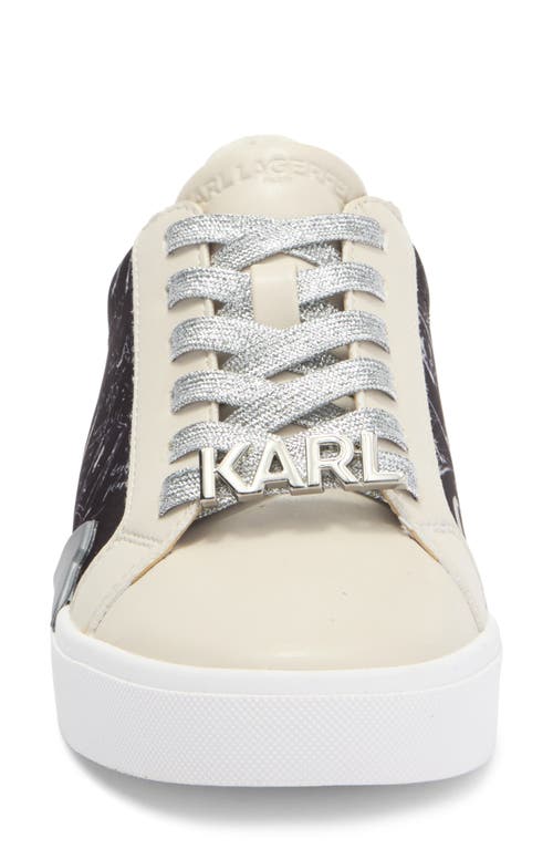 Karl Lagerfeld Paris Marquise Sneaker In Black/soft White