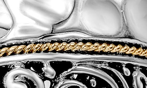 Samuel B. Hammered Ring In Silver And Gold