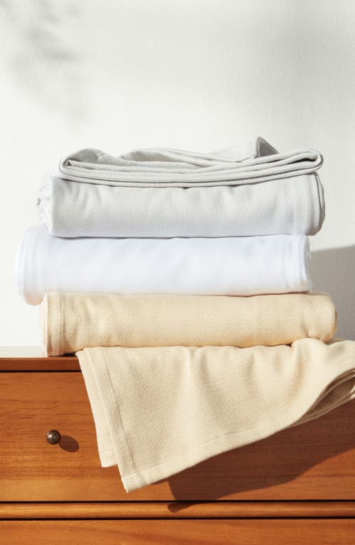 Nordstrom Textured Organic Cotton Blanket In White