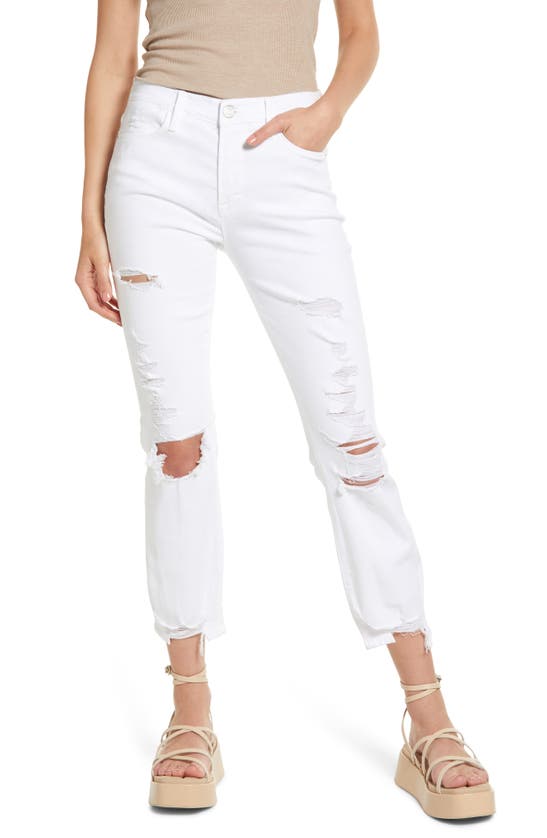 FRAME LE HIGH ANKLE STRAIGHT LEG JEANS