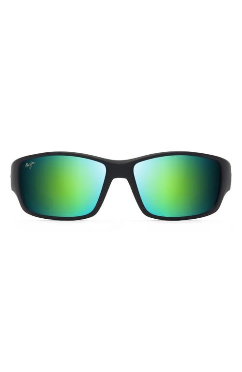 Local Kine 61mm Polarized Sunglasses in Black/Green/Grey