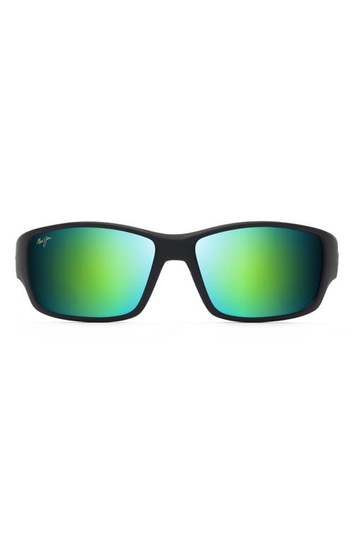 Maui Jim Local Kine 61mm Polarized Sunglasses In Black/green/grey