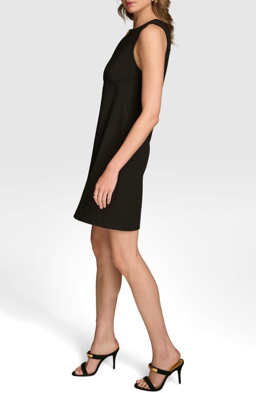 Shop Donna Karan New York Keyhole Neck Minidress In Black