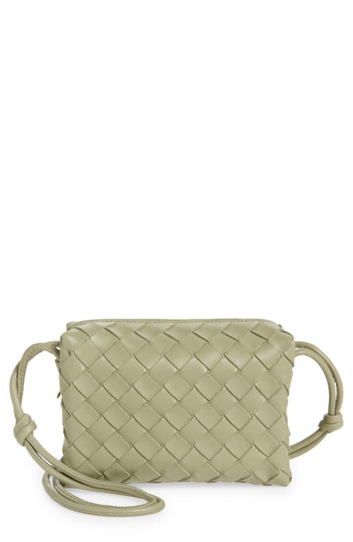 BOTTEGA VENETA Nappa Intrecciato Small Loop Camera Bag Camel 1213337